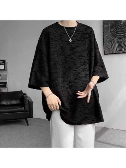Other Designers Japanese Brand - Oversized Black Textured Puckered T-Shirt