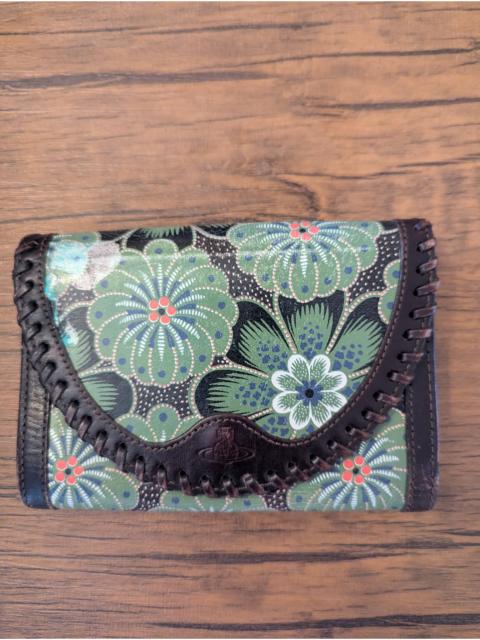 Vivienne Westwood Green Floral Wallet Vintage