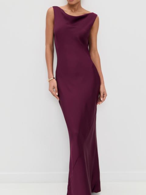 NORMA KAMALI Sleeveless Low Back Drape Gown