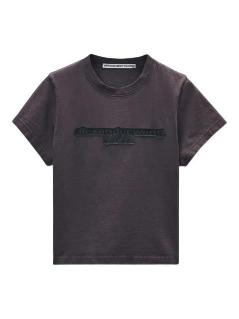 Alexander Wang Reverse Embroidery Logo Shrunken Tee