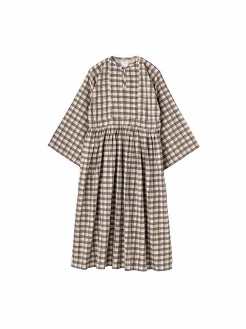 visvim HIPPIE DRESS KHADI CHECK PINK