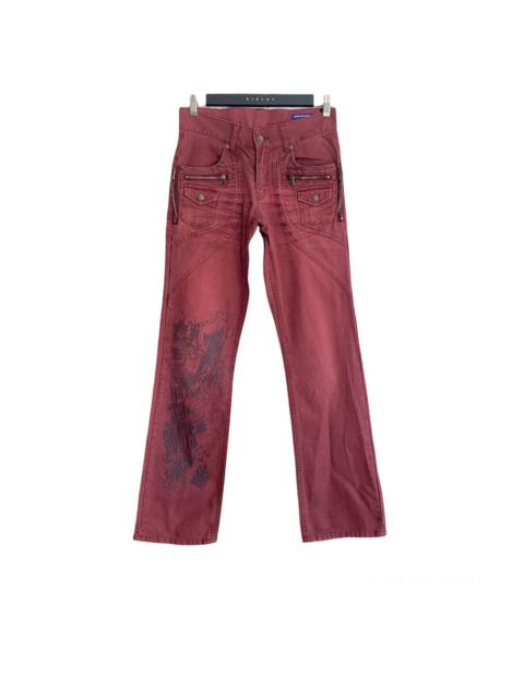 Japanese Brand - Japanese Semantic Denim Bush Pants Flares Zipper Printed
