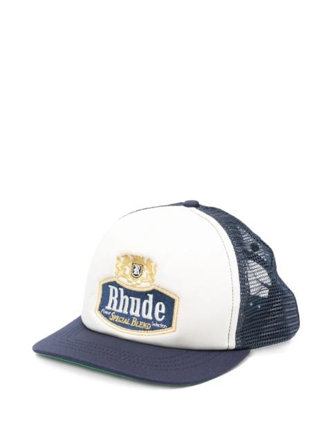 Rhude embroidered-logo mesh-back trucker hat