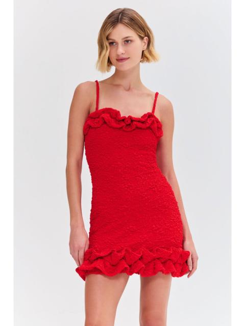 PatBO PAPILLON JACQUARD FLUTTER MINI DRESS