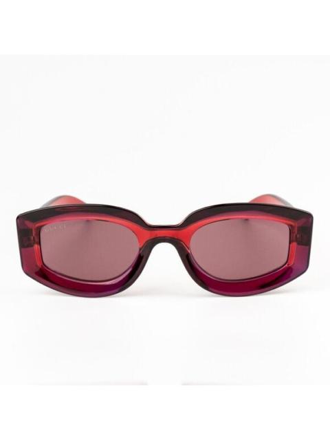 GUCCI NEW Gucci GG1719S 004 Transparent Red Violet Women Square Sunglasses GG 1719S