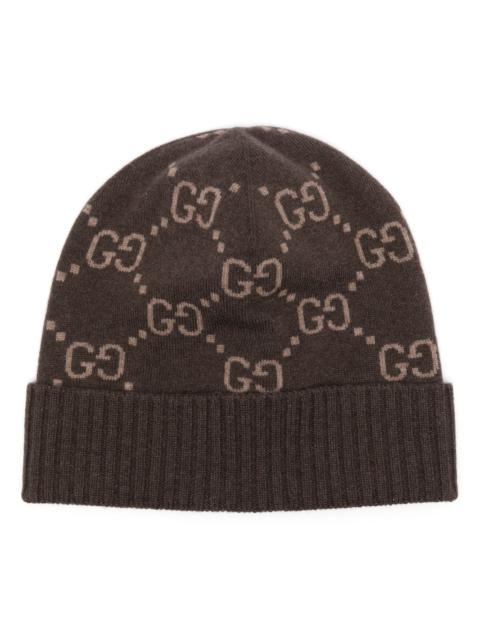 GUCCI Gucci GG-jacquard Cashmere Beanie Hat