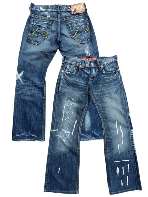 Archival Clothing - Liberto Japan Paint Splatter Distressed Denim Jeans 30x27