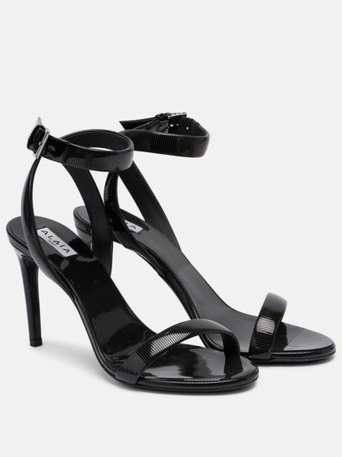Alaïa Chain trompe l'œil patent leather sandals