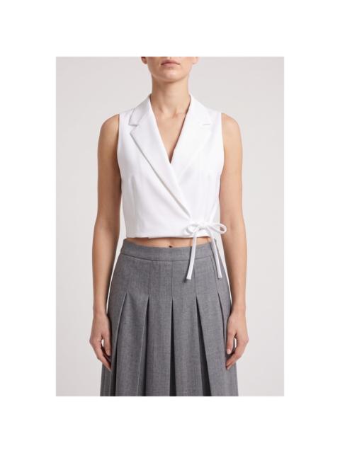 Brunello Cucinelli Brunello Cucinelli Women'S White Sleeveless Blazer Shirt