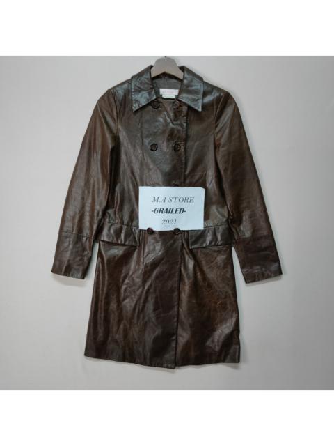 Other Designers Italian Designers - Grill‼️VINTAGE JILL STUART BUTTON UPS LONG LEATHER JACKET