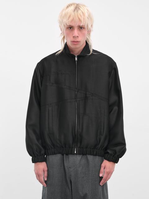 UNDERCOVER Black Deconstructed Zip Bomber Blouson