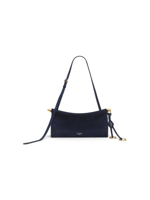 Alaïa Le Click E/W Suede Shoulder Bag navy
