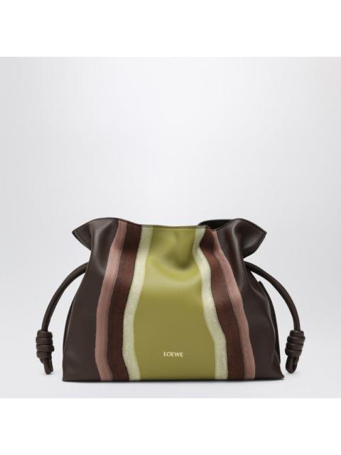 Loewe Loewe Flamenco Medium Clutch In Chocolate/Light Moss Women