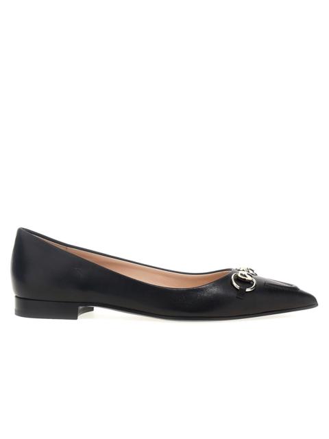 Gucci Horsebit Leather Ballet Flats