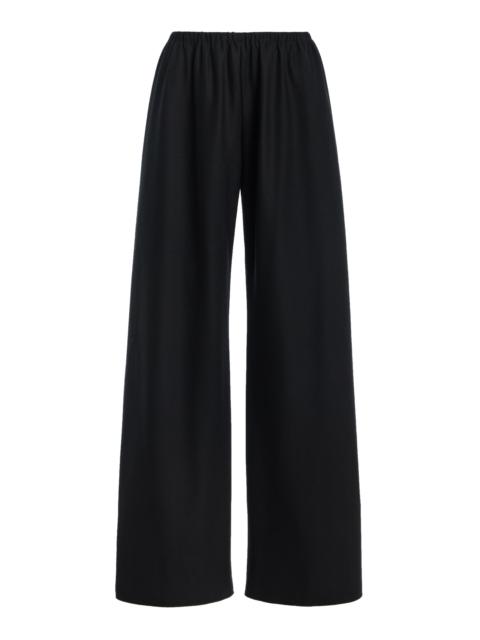 The Row Gala Wool Flannel Pants black
