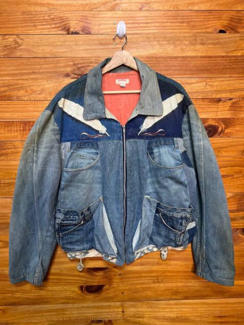Other Designers Vintage - BONAVENTURE BY BRAYS PATCHWORK DENIM JACKET MADE IN FRANCE