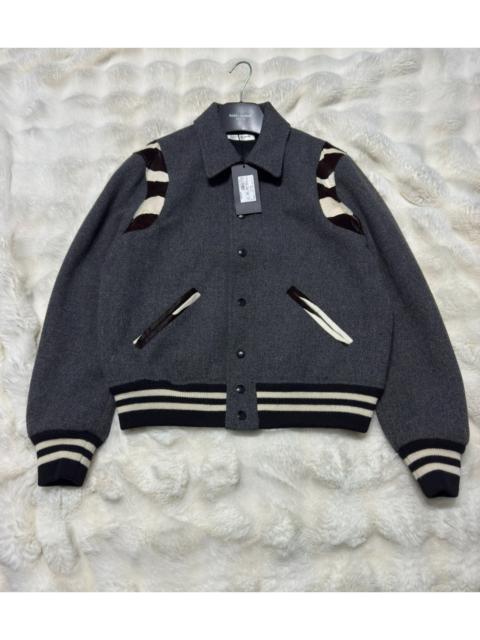 SAINT LAURENT Saint Laurent (YSL) new grey zebra-print baseball jersey