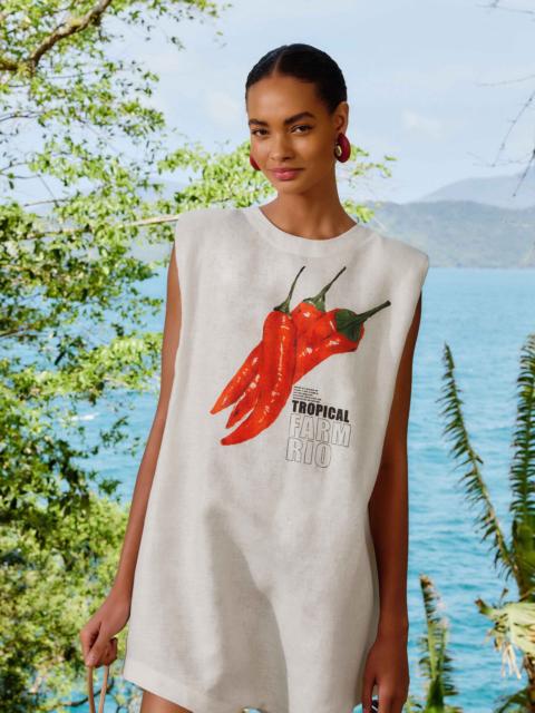 FARM RIO Off-White Farm Rio Pepper Euroflax™ Premium Linen Romper