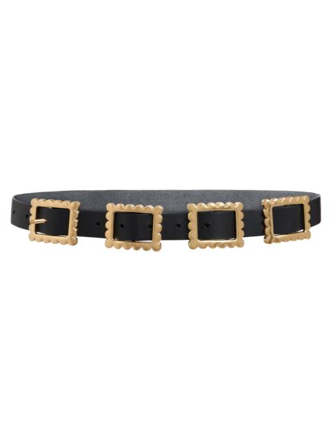 CYNTHIA ROWLEY Gold Buckle Thin Belt