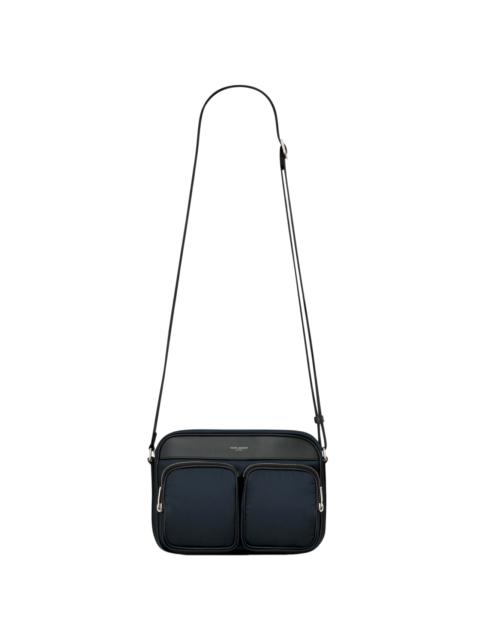 SAINT LAURENT SAINT LAURENT City Navy Nylon Camera Crossbody Bag New