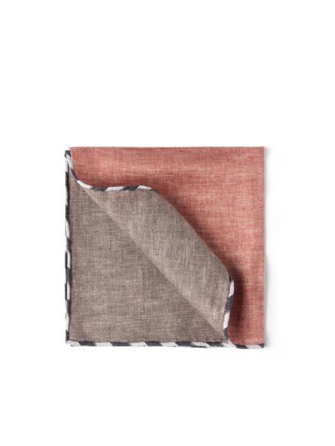 Brunello Cucinelli Brunello Cucinelli Silk pocket square in Apricot at Nordstrom