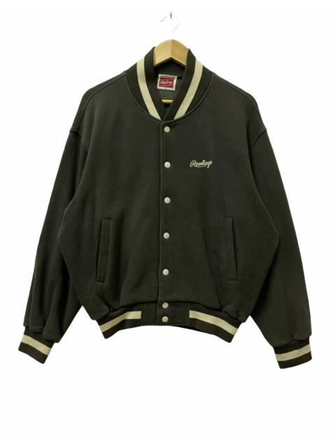 Other Designers Varsity - Rawlings Mini Logo Varsity Jacket Brown