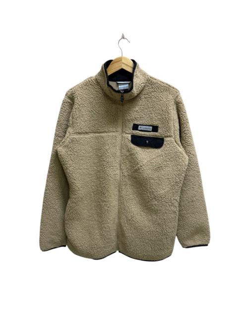Other Designers Columbia Shearling Sherpa Fleece Zip up Sweater