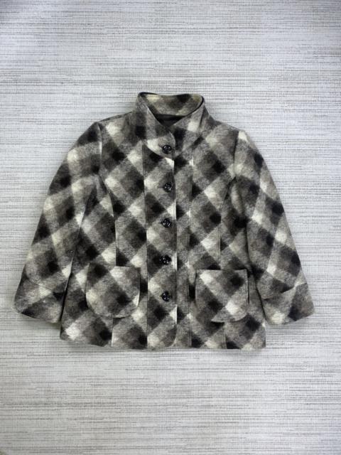 Other Designers Designer × Japanese Brand × Vintage - Vintage Sun Gleam Japanese Brand Grey Plaid Mohair Jacket