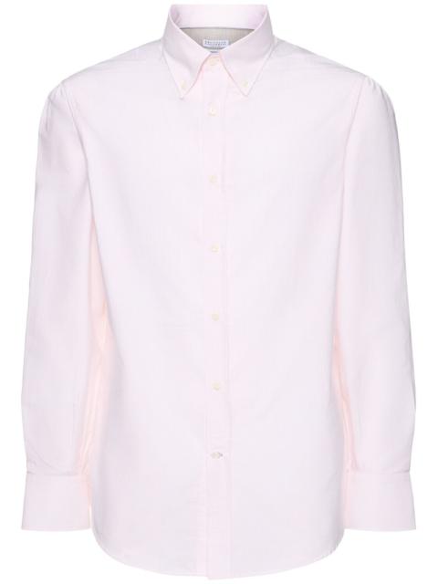 Striped cotton button down shirt
