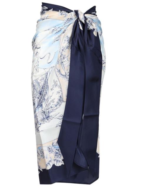 FERRAGAMO Ferragamo Women Pareo With "Travel" Print