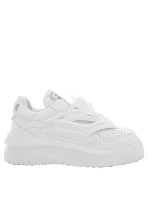 VERSACE Versace Men's White Leather Odyssea Sneakers