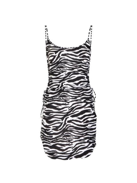 THE ATTICO The Attico Zebra-print Stretch-jersey Mini Dress