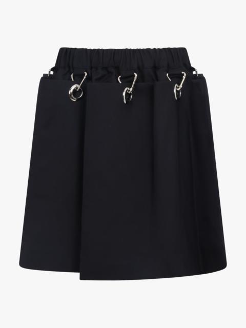 Noir Kei Ninomiya ELASTIC WAIST PLEAT MINI SKIRT | BLACK