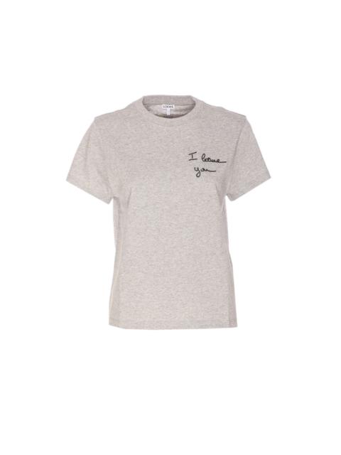 Loewe Loewe Women Regular Fit T-Shirt With I Loewe You And Anagram Logo