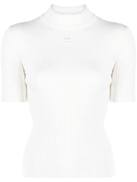 courrèges Courreges Women Reedition Short Sleeves Ribbed Knitted Sweater