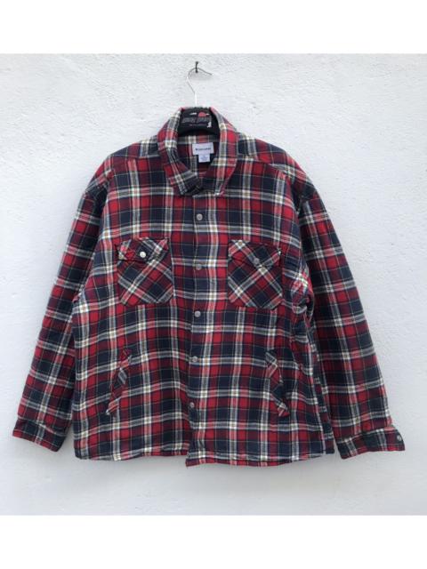 Converse Checkered Plaid Quilted Lining Shirt Jacket