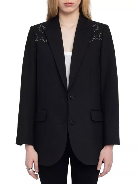 Zadig & Voltaire Viva Strass Western Blazer