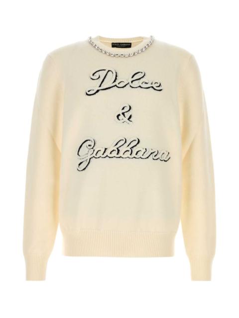 Dolce & Gabbana Dolce & Gabbana Men Ivory Wool Sweater