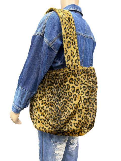 Other Designers Vintage - La Maison de la Fausse Fourrure Leopard Faux Fur Tote Bag