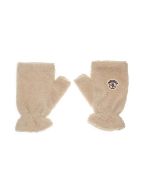 Moncler Moncler Fleece Fingerless Gloves in Light Sand at Nordstrom
