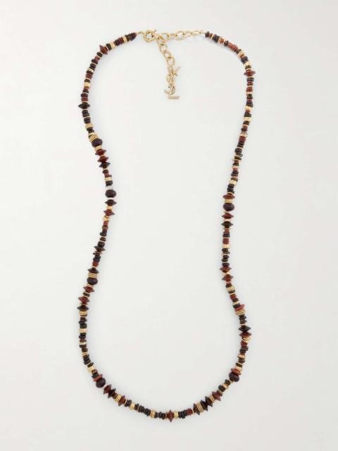 Loulou gold-tone shell necklace Multi