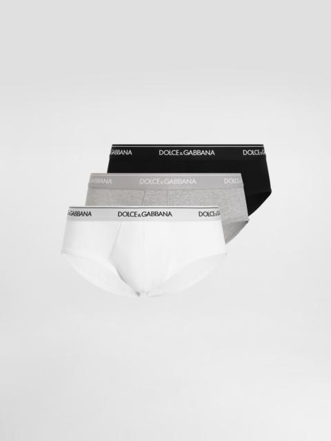 Dolce & Gabbana Stretch jersey regular-fit Brando briefs 3-pack