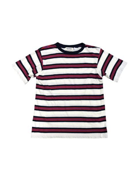 BEAMS PLUS Beams Boy Nice Design Colourful Stripes Short Sleeve Tshirt