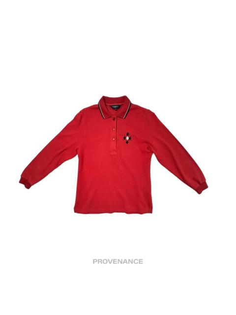 Other Designers Burberry Golf Long Sleeve Polo Shirt - Red M