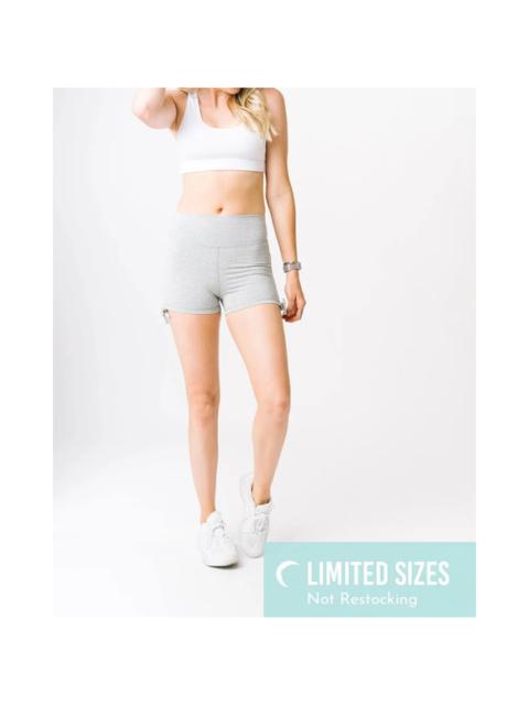 Other Designers Zyia Active Gray Brilliant Double Scrunchy Hustle Shorts Heather Gray Medium