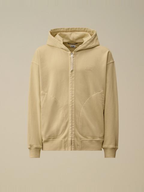 C.P. Company Diagonal Fleece Boxy Zip Hooded Sweatshirt