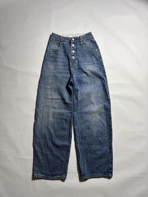 Maison Margiela MM6 MAISON MARGIELA HIGH-RISE WIDE-LEG DENIM JEANS
