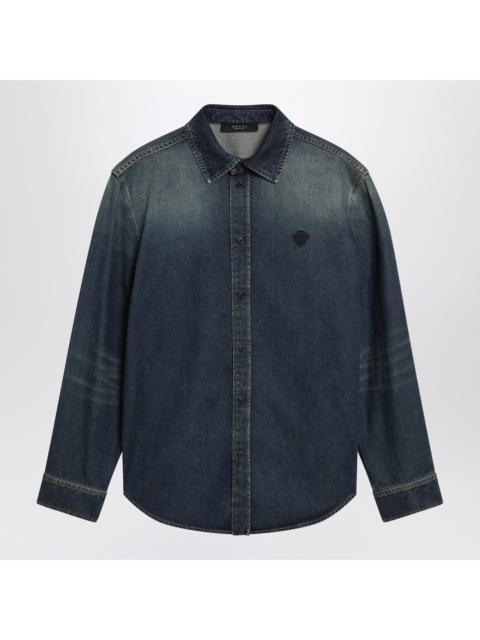 GUCCI Gucci Blue Denim Shirt With Washed Effect Men