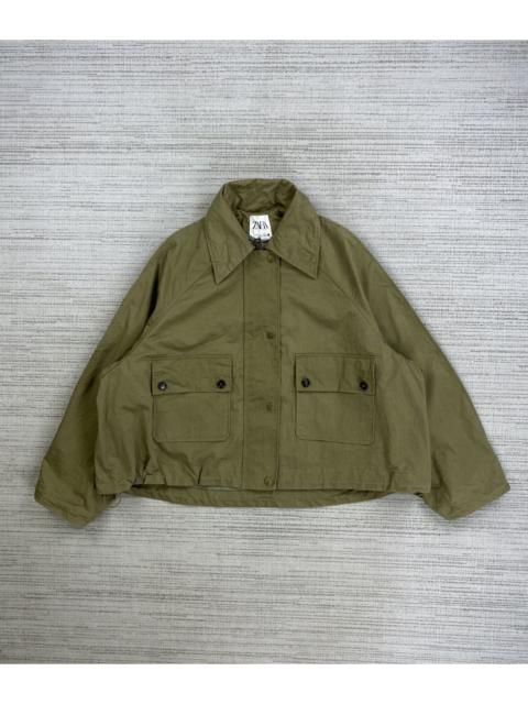 Other Designers Japanese Brand × Vintage × Zara - Vintage ZARA Olive Green Military Style Baggy Jacket