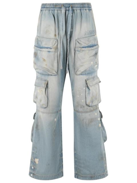 AMIRI Amiri Light Blue Cotton Cargo Jeans